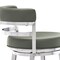 Armen Living Madrid 30" Bar Height Swivel Gray Faux Leather and Brushed Stainless Steel Bar Stool LCMABABSGR30 - alternate 7